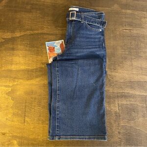 Nine West Cropped Wide Leg Dark Blue Jeans